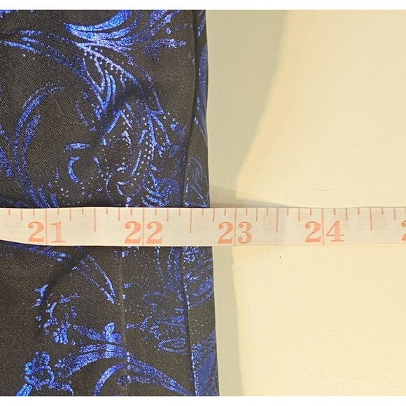 Zeroyaa Shirt Casual Button Down  Men Blue Black  Floral Size L - Picture 4 of 5